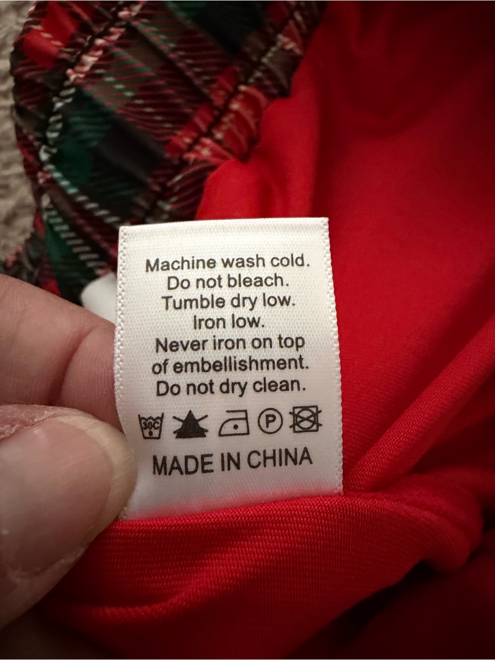 Red Plaid Drawstring skort - Picture 10 of 10